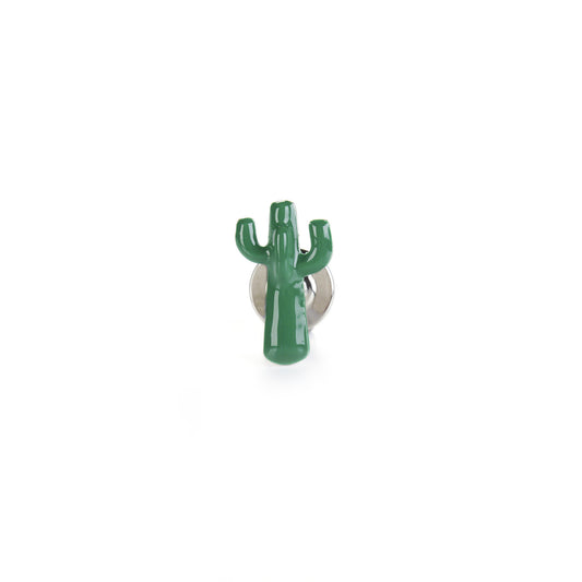 Spilla argento cactus smalto verde