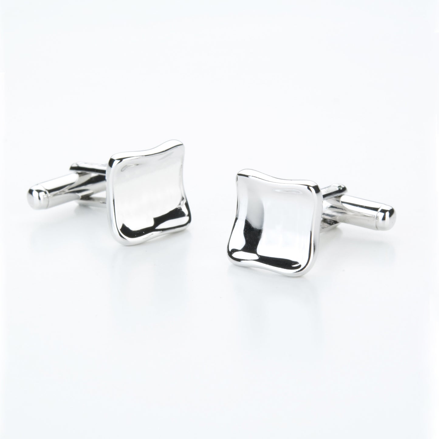 Square cufflinks in sterling silver