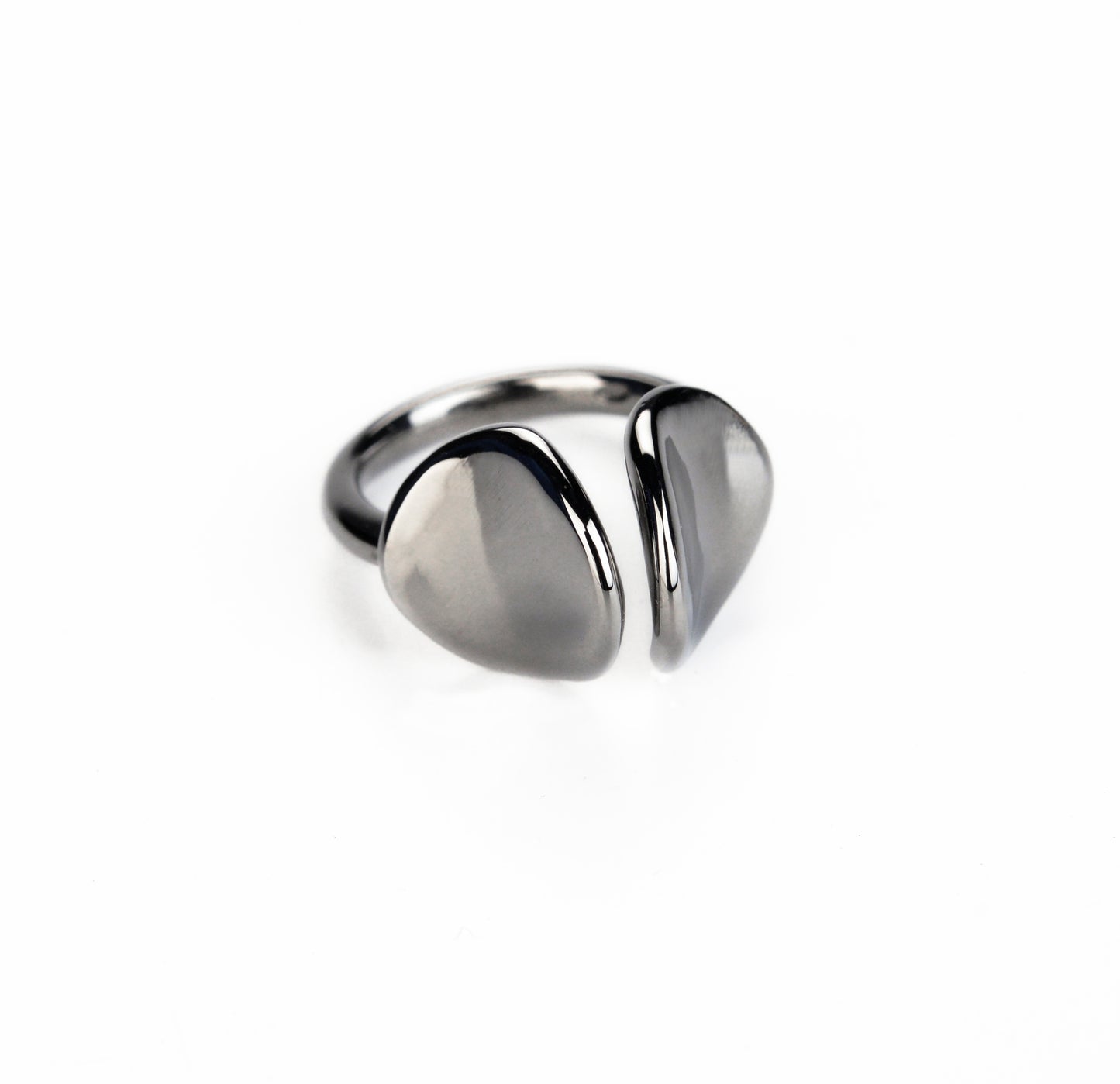 Open cuff ring in silver