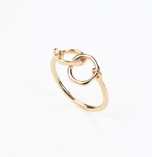 Rose gold infinity ring 