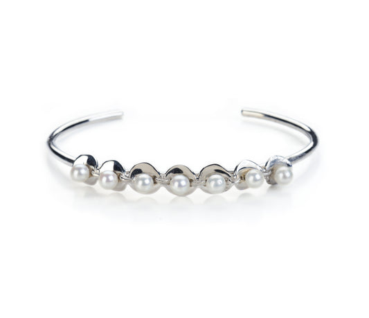 Bracciale argento e perline