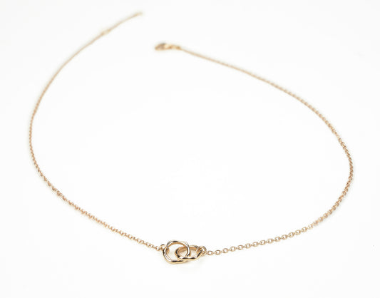 Infinity pink gold necklace