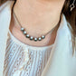 Silver necklace with little pearls