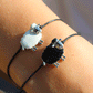 Black sheep bracelet in silver and enamel