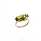 Ring with green zircon