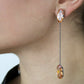 Drop earrings with golden zircons