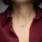 Infinity pink gold necklace 