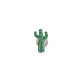 Spilla cactus in argento e smalto verde