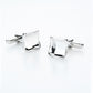 Square cufflinks in sterling silver