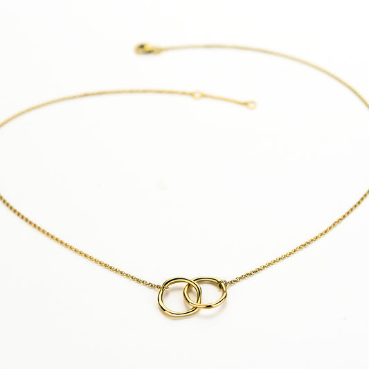 Infinity pink gold necklace 