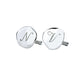 Customizable circle cufflinks in sterling silver 